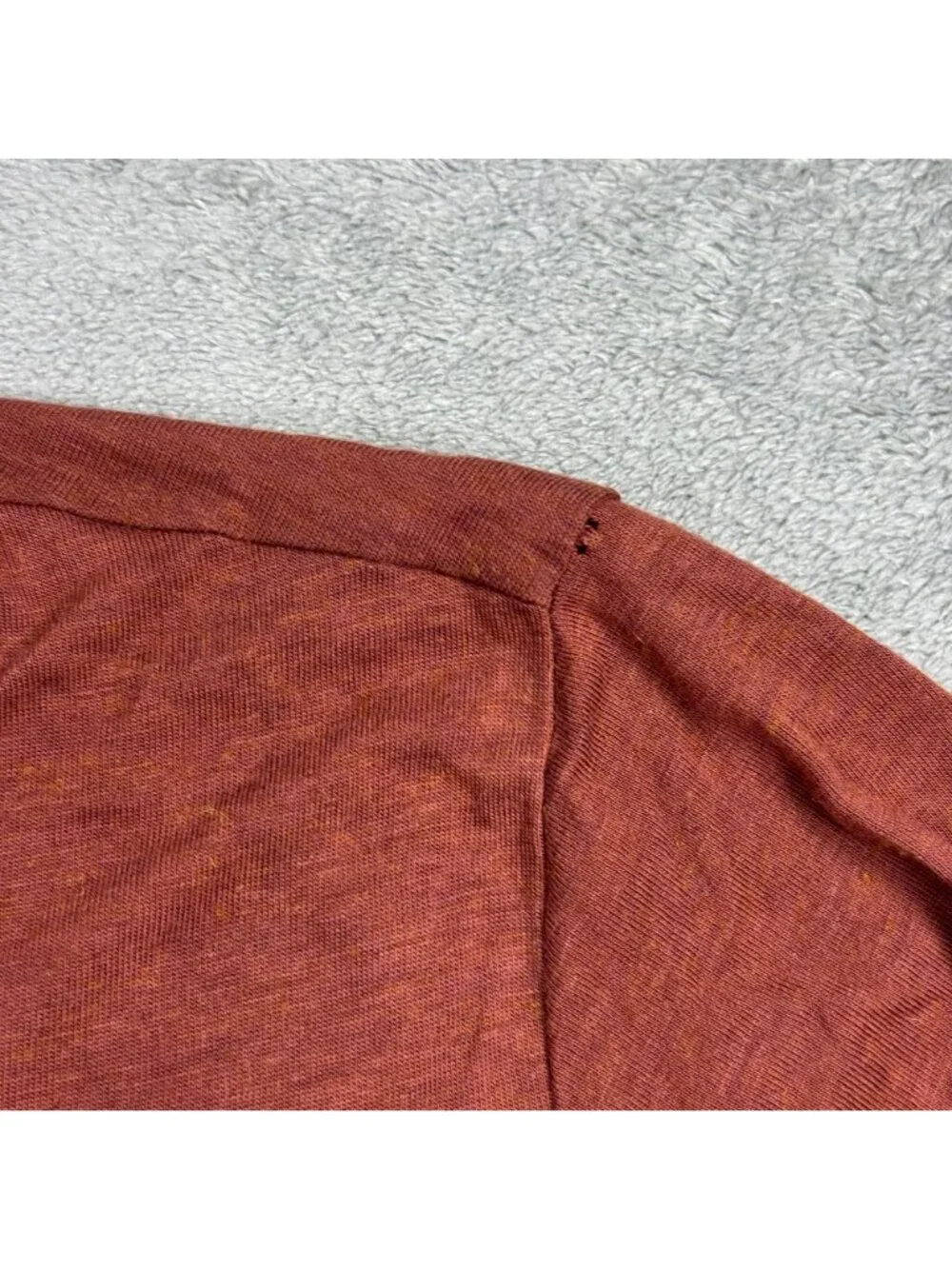 PAKA Royal Alpaca Blend Crewneck Red Pullover Long Sleeve Shirt Sz S Lightweight - Picture 7 of 9